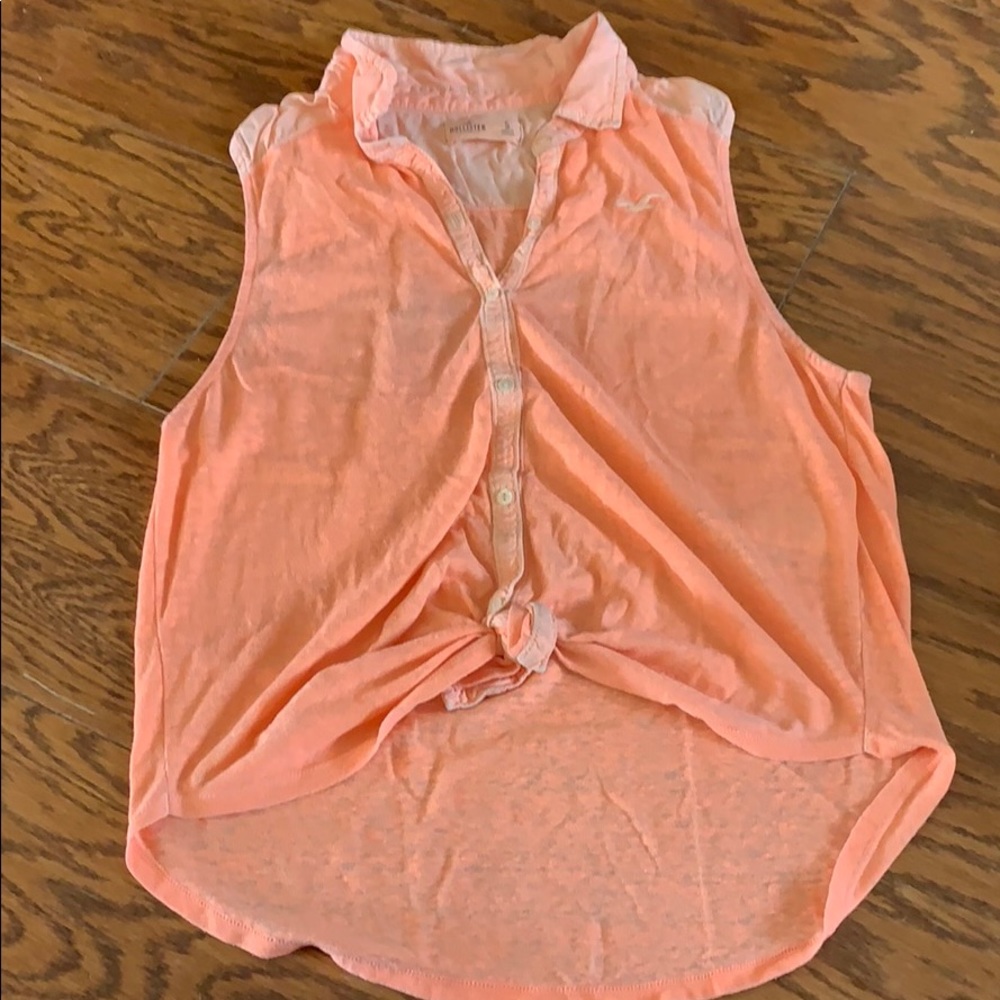 Orange no sleeve Hollister shirt
